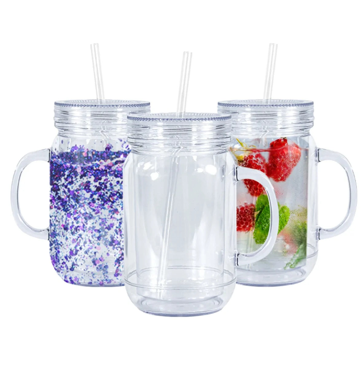 20oz Mason Jar Snowglobe cup